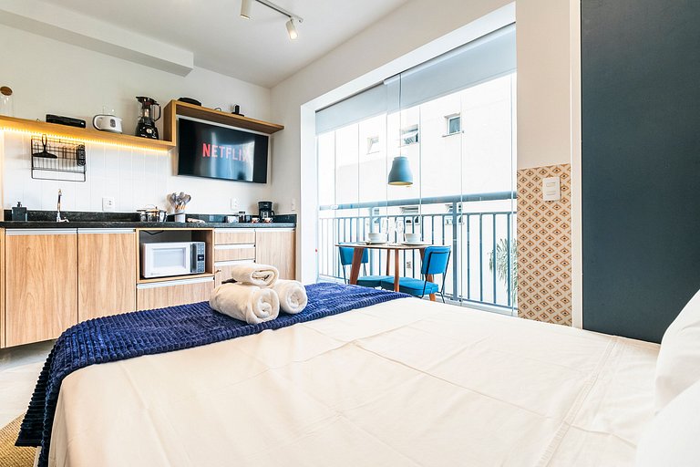 Charmoso Studio Azul a 650m da Av. Paulista