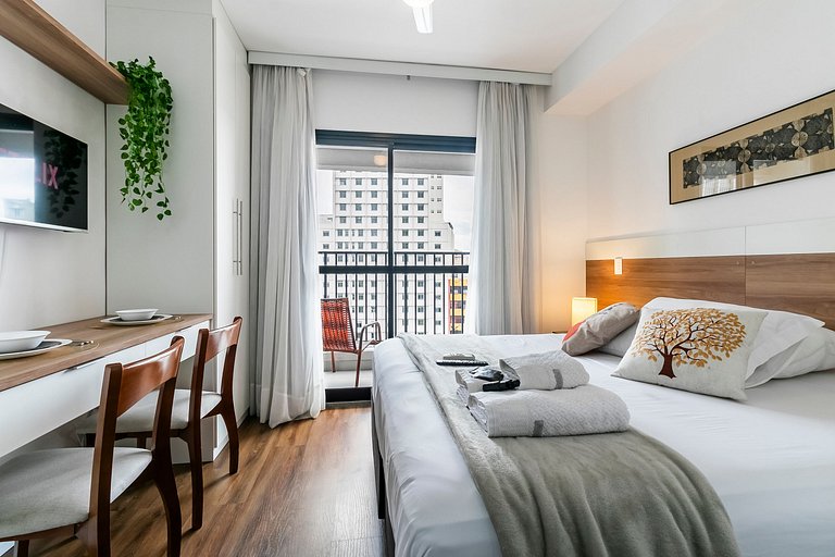 Studio Exclusivo Cama King + Piscina!