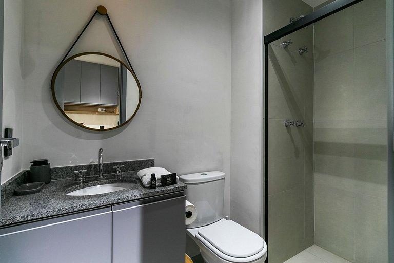 Studio Luxo e Vista Incrível + AC e Piscina