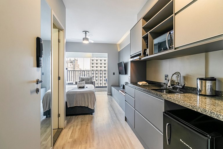SP Luxo - Cama Queen - Andar Alto e AC