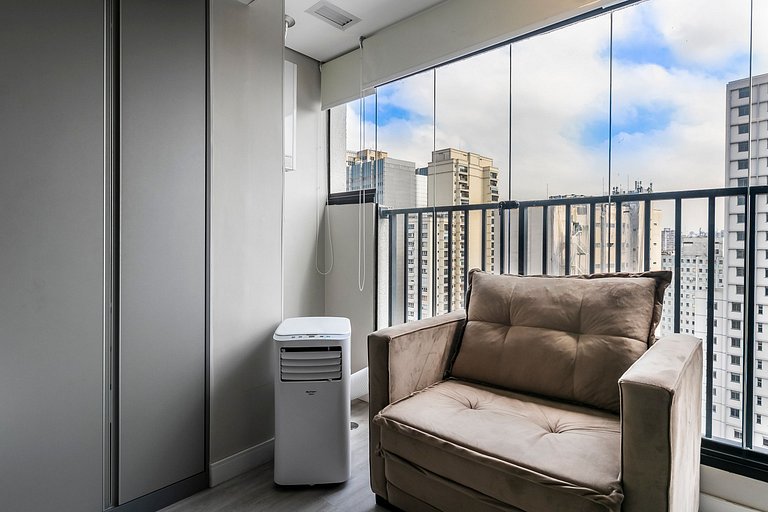 SP Luxo - Cama Queen - Andar Alto e AC