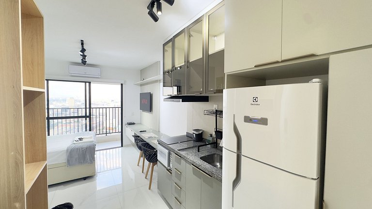 Studio Exclusivo + AC + Piscina + Metrô