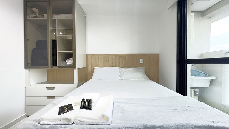 Studio Exclusivo + AC + Piscina + Metrô