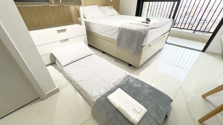 Studio Exclusivo + AC + Piscina + Metrô
